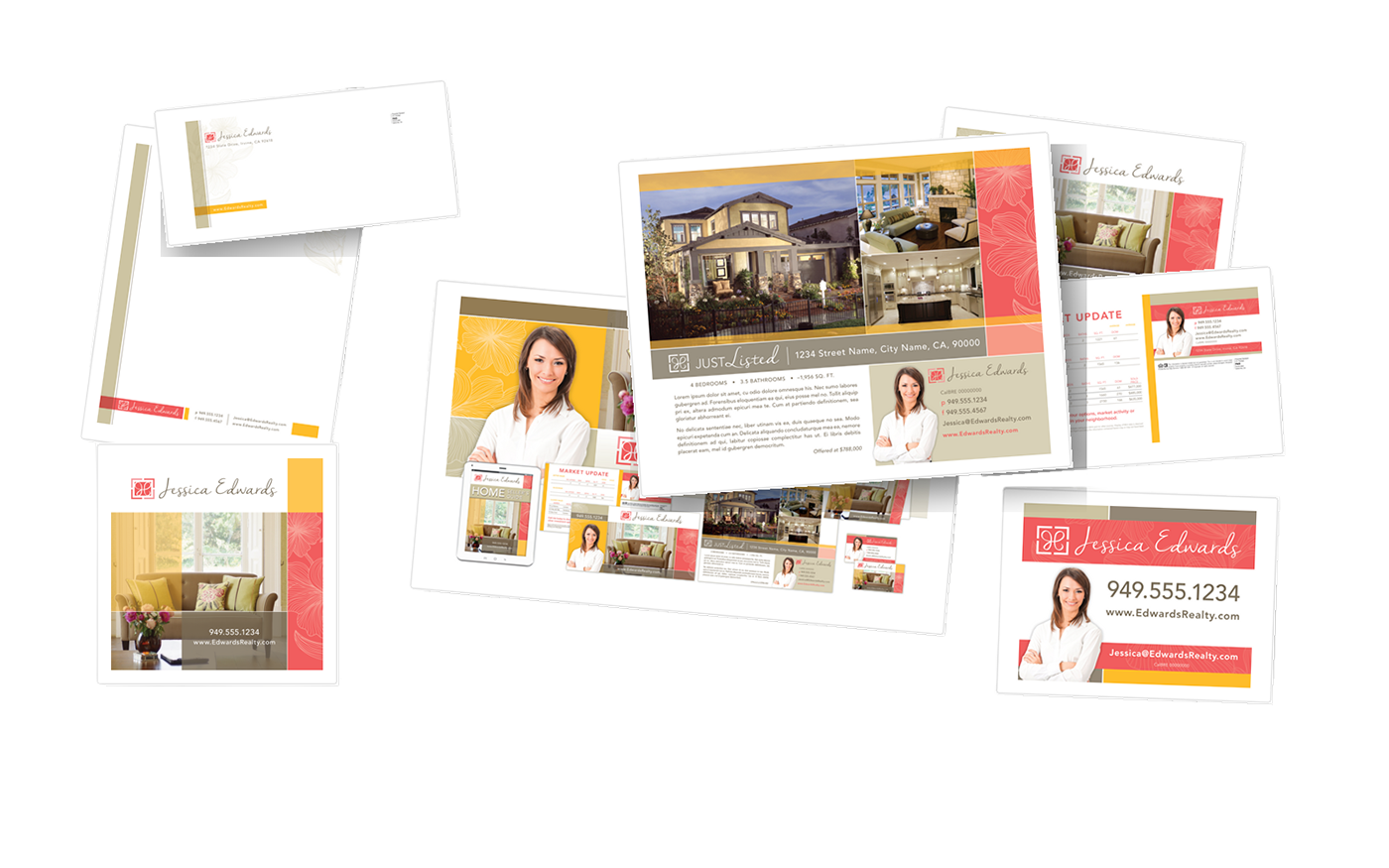 Complete sample brand and design gallery created by One Step Services